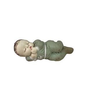 Vintage Irwin Sleeping Baby Boy Squeak Toy Vinyl Plastic